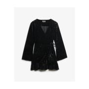Jurk Superdry Robe portefeuille courte en velours femme