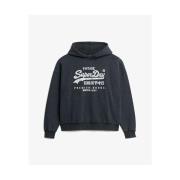 Sweater Superdry Sweatshirt à capuche métallisé femme Vintage Logo