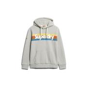 Sweater Superdry Sweatshirt à capuche rayé à logo rétro