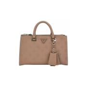 Handtas Guess CRESIDIA STATUS SATCHEL DARK TAUPE HWPG93 49060