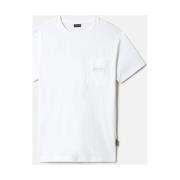 T-shirt Napapijri S-MORGEX NP0A4GBP0021-BRIGHT WHITE