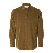 Overhemd Lange Mouw Selected 16090182 SLHREGOWEN-CORD SHIRT LS-BUTTERN...