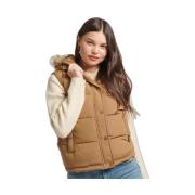 Donsjas Superdry Doudoune sans manches fausse fourrure femme Everest