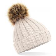 Muts Beechfield Bonnet pom pom fausse fourure épais femme