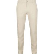 Broek Alberto Lou Chino Linnen Mix Beige