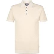 T-shirt Petrol Industries Knitted Polo Oceanstone Ecru
