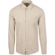 Overhemd Lange Mouw Barbour Shirt Nelson Tailored Stone Beige