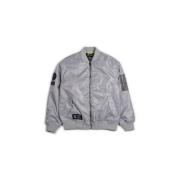 Leren Jas Munich Bomber blow silver streetwear 2507282 Plata
