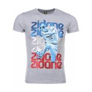 T-shirt Korte Mouw Local Fanatic Zidane Print
