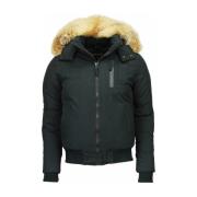 Parka Jas Enos Korte Winterjas Bontkraag