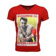 T-shirt Korte Mouw Local Fanatic Muhammad Ali Zegel Print