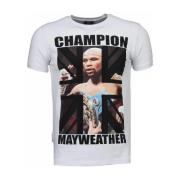 T-shirt Korte Mouw Local Fanatic Mayweather Rhinestone