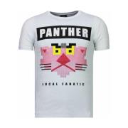 T-shirt Korte Mouw Local Fanatic Panther For A Cougar Rhinestone