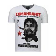T-shirt Korte Mouw Local Fanatic Che Guevara Comandante Rhinestone