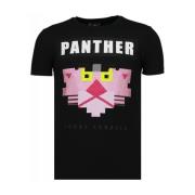 T-shirt Korte Mouw Local Fanatic Panther For A Cougar Rhinestone