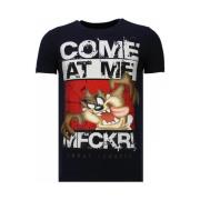T-shirt Korte Mouw Local Fanatic Taz Mania Rhinestone