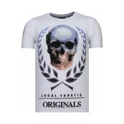 T-shirt Korte Mouw Local Fanatic Skull Originals Rhinestone