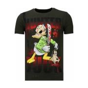 T-shirt Korte Mouw Local Fanatic Hunter Duck Rhinestone