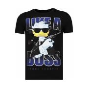 T-shirt Korte Mouw Local Fanatic Like A Boss Rhinestone
