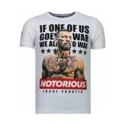 T-shirt Korte Mouw Local Fanatic Conor Notorious Legend Rhinestone