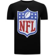 T-shirt Korte Mouw Local Fanatic NFL Shield Team Print
