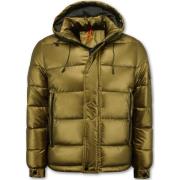 Blazer Enos Goudkleurige Puffer Jas Capuchon