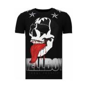 T-shirt Korte Mouw Local Fanatic Hellboy Rhinestone