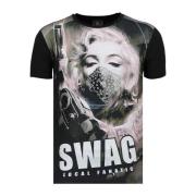 T-shirt Korte Mouw Local Fanatic Marilyn Monroe SWAG