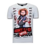 T-shirt Korte Mouw Local Fanatic Print Bloody Chucky Angry