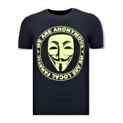 T-shirt Korte Mouw Local Fanatic We Are Anonymous
