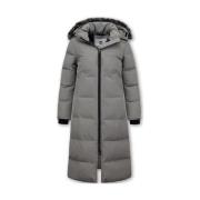 Parka Jas Matogla Extra Lange Winterjas Nep Bontkraag