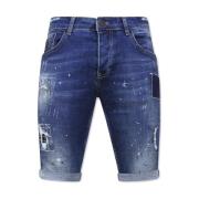 Korte Broek Local Fanatic Korte Jeans Verfspatten Stretch SH