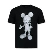 T-shirt Korte Mouw Top Star Print Oversized Grappig Mouse