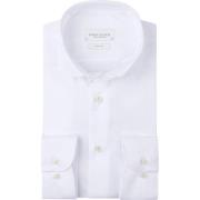 Overhemd Lange Mouw Profuomo Twill Overhemd Wit