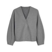 Mantel Vila Noos Juice Loose Jacket - Medium Grey Melange