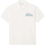 Polo Shirt Korte Mouw Lacoste Classic Fit Printed Polo Shirt White/Blu...