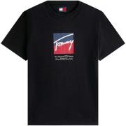 T-shirt Korte Mouw Tommy Jeans Graphic Print Signature Logo T-Shirt Bl...
