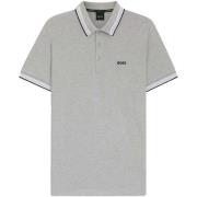 Polo Shirt Korte Mouw BOSS Paddy Piqué Polo Shirt Silver Grey