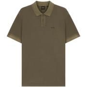 Polo Shirt Korte Mouw BOSS Prime Cotton Pique Polo Shirt Open Green