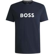 T-shirt Korte Mouw BOSS Contrast Logo RN T-Shirt Navy