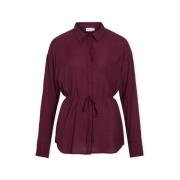 Blouse Vila Hikka Long Shirt - Fig