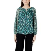 Blouse Street One Chiffon roundneckblouse w slit 345532
