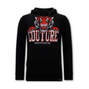 Sweater Tony Backer Hoodie Print Tiger Head