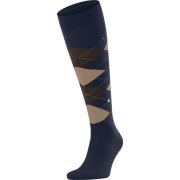 Socks Burlington Edinburgh Kniekousen Wol Navy