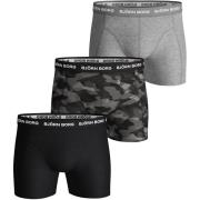 Boxers Björn Borg Cotton Stretch Boxers 3Pack Zwart Grijs