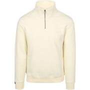 Sweater Superdry Half Zip Pullover Henley Essential Ecru