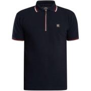 Polo Shirt Korte Mouw Trojan Ottoman Rib Zip Poloshirt