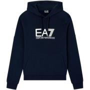 Sweater Ea7 Emporio Armani Visibility Cotton Hoodie Navy/White