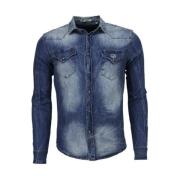 Overhemd Lange Mouw Enos Denim Lange Mouwen Denim