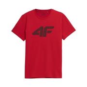 T-shirt Korte Mouw 4F SS23TTSHM537CZERWONY
